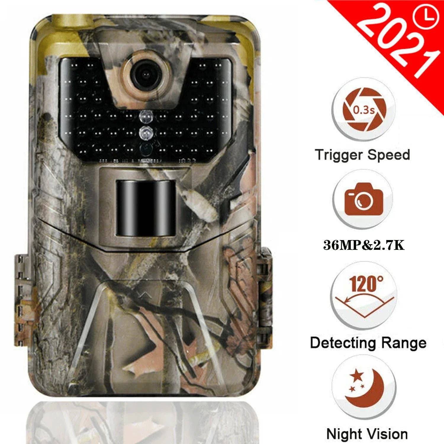 Caméra Suntekcam HC-900A 36MP 2.7K étanche IP65 - Surveillance faune chasse scouts vision nocturne traque