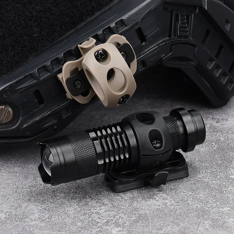 Lampe tactique casque LED fit FAST rail 20mm pêche nocturne éclairage puissant airsoft