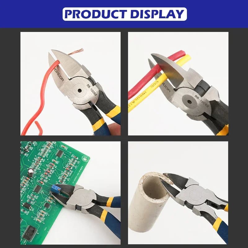 Pince coupante latérale 5-6 pouces avec dénudeur intégré - Outil double fonction électricien