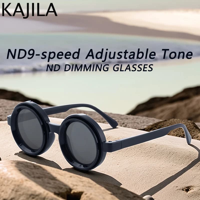 Lunettes de pêche polarisées Steampunk ND9 avec verres ajustables pour réduire l'éblouissement en mer