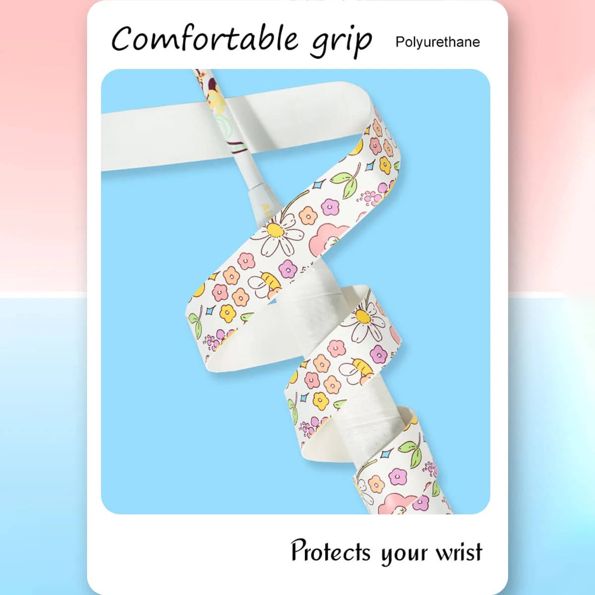 Ruban de poignée ALP Flower PRO pour raquette pickleball et badminton, accessoire pêche