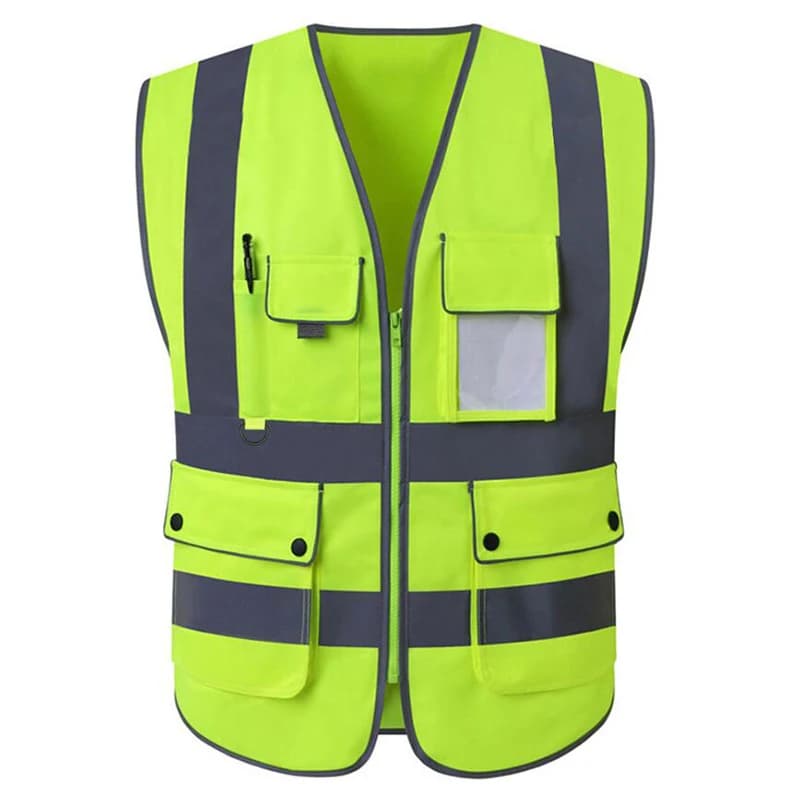 Veste de travail haute qualité orange 5XL multi-poches pour homme construction pêche sécurité