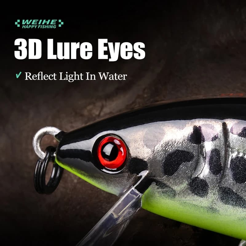 Leurre dur coulant Weihe Mino A 7.5cm 9.7g pour pêche à la traîne (luya) et leurres