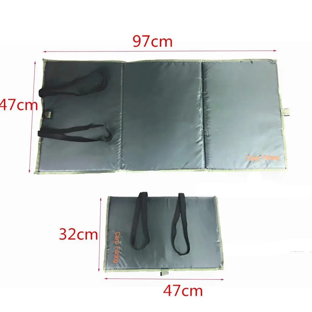 Tapis de décrochage pliable vert pour pêche à la carpe - Matériel de pêche pratique et transportable