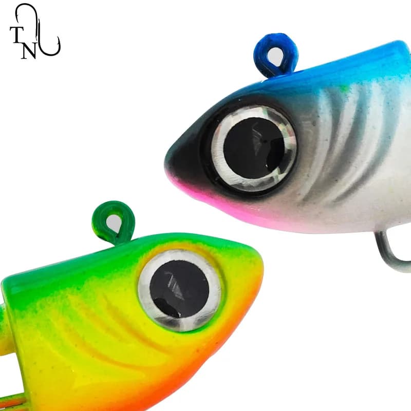 Leurres jig TN68 10g à 40g avec hameçons triples pour pêche du perche et black bass en eau douce