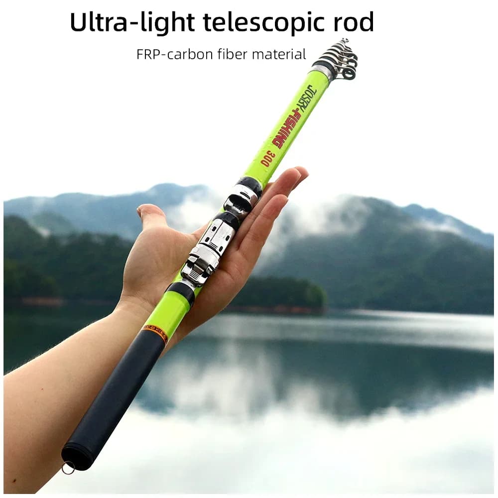 Canne télescopique Rock Fishing Carbone Portable pour pêche à la carpe et feeder en mer