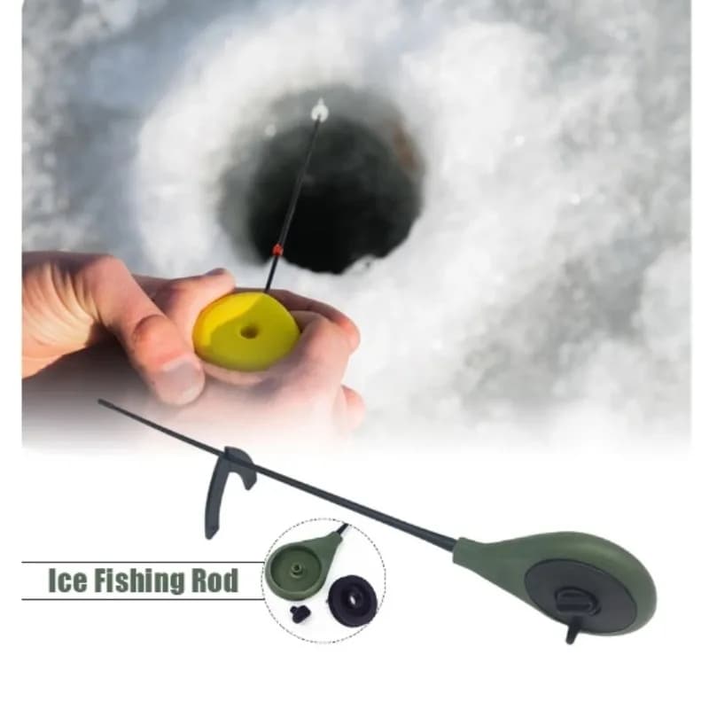 Canne à pêche poche ultra courte 18.5cm - Support portable pêche hivernale mer extérieur