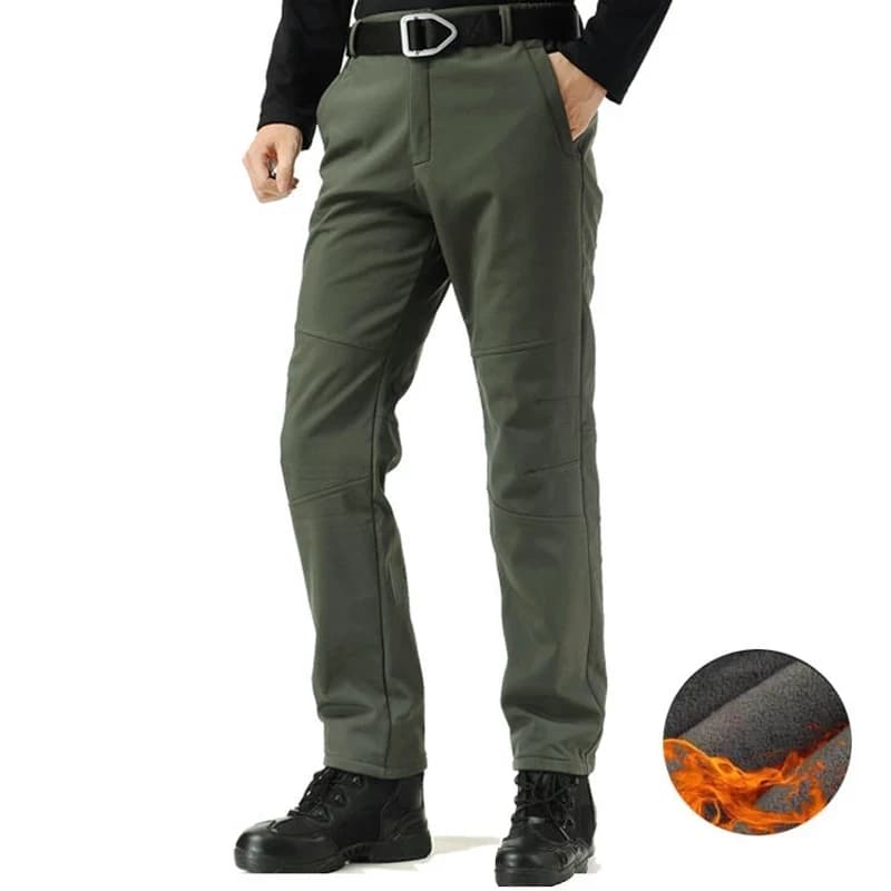 Pantalon softshell hiver imperméable pêche randonnée chaud coupe-vent hommes outdoor