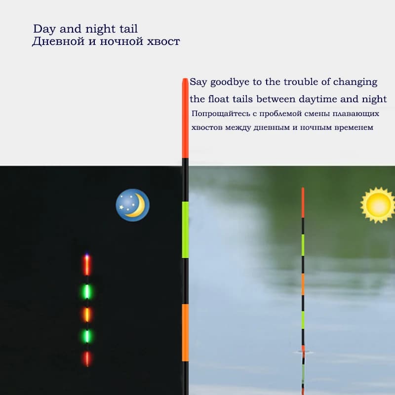 3 pièces flotteur de pêche électrique lumineux intelligent sans pile, diamètre 5.2 mm, appât souple pour