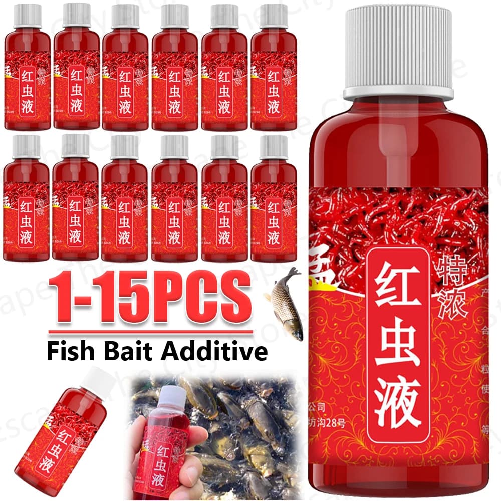 Attractant liquide vers de sang 60ML pour truite, morue, carpe et perche - Stimulateur d'appétit haute perméabilité