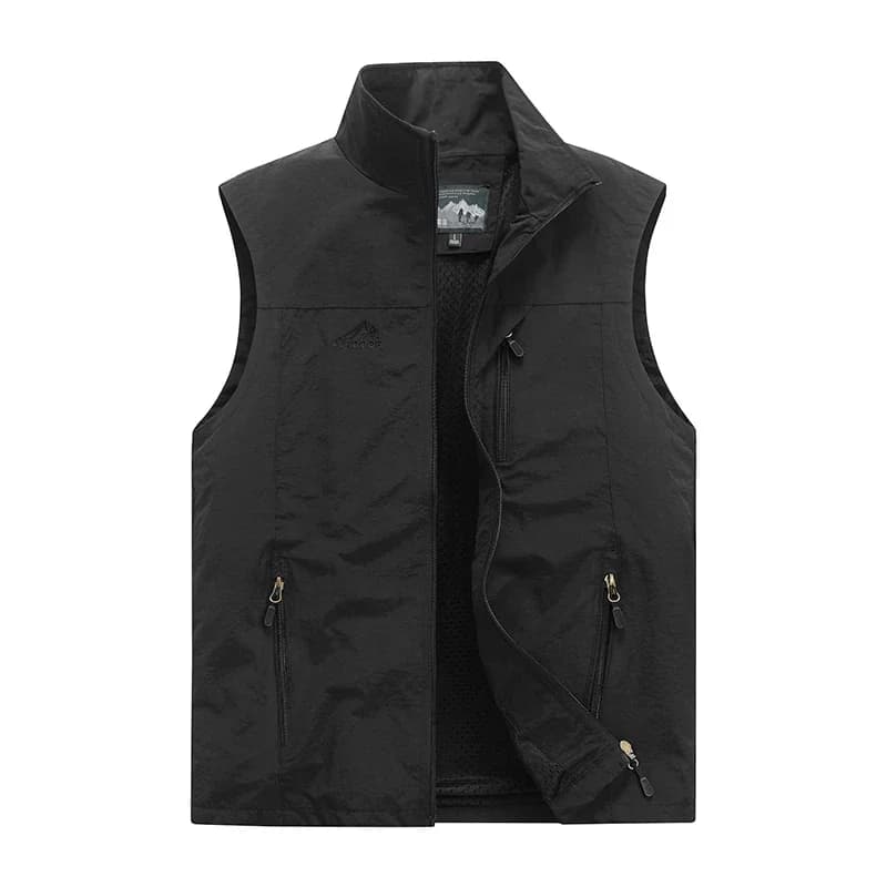 Gilet chaud respirant homme pour pêche montagne et camping, confortable et coupe-vent printemps automne