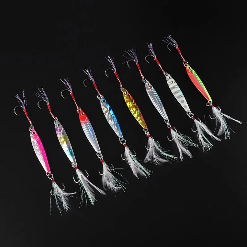 Leurre métallique jig brillant 15g 6cm pour la pêche du bord - Leurres artificiels en vente à l'unité