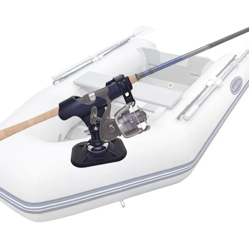Support de canne à pêche PVC pour bateau gonflable - Fixation réglable pour kayak et raft