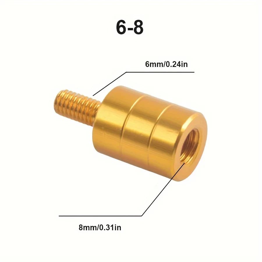 Connecteur épuisette canne à pêche M6/M8/M10/M12 : adaptateur tête filetée pour accessoires de pêche