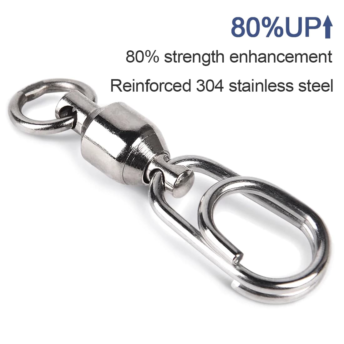 10 émerillons rapides à roulement à billes inox 9km - accessoires pêche connecteurs clips