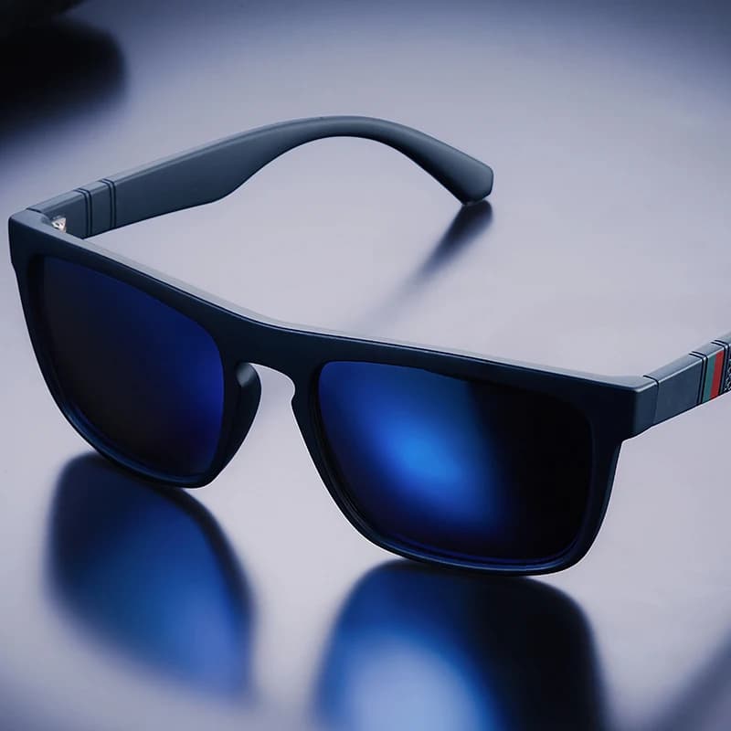 Lunettes de soleil vintage polarisées Fashion Square pour pêche et conduite - Homme Femme UV400