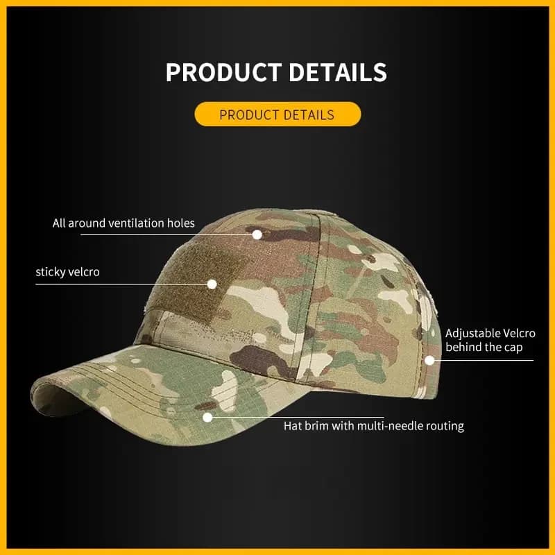 Casquette baseball camouflage protection solaire outdoor sports pêche randonnée respirante