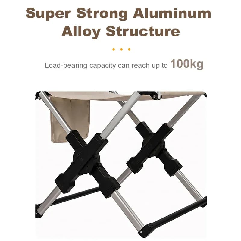 Chaise directeur pliante aluminium pour pêche plage et randonnée - Siège camping voyage