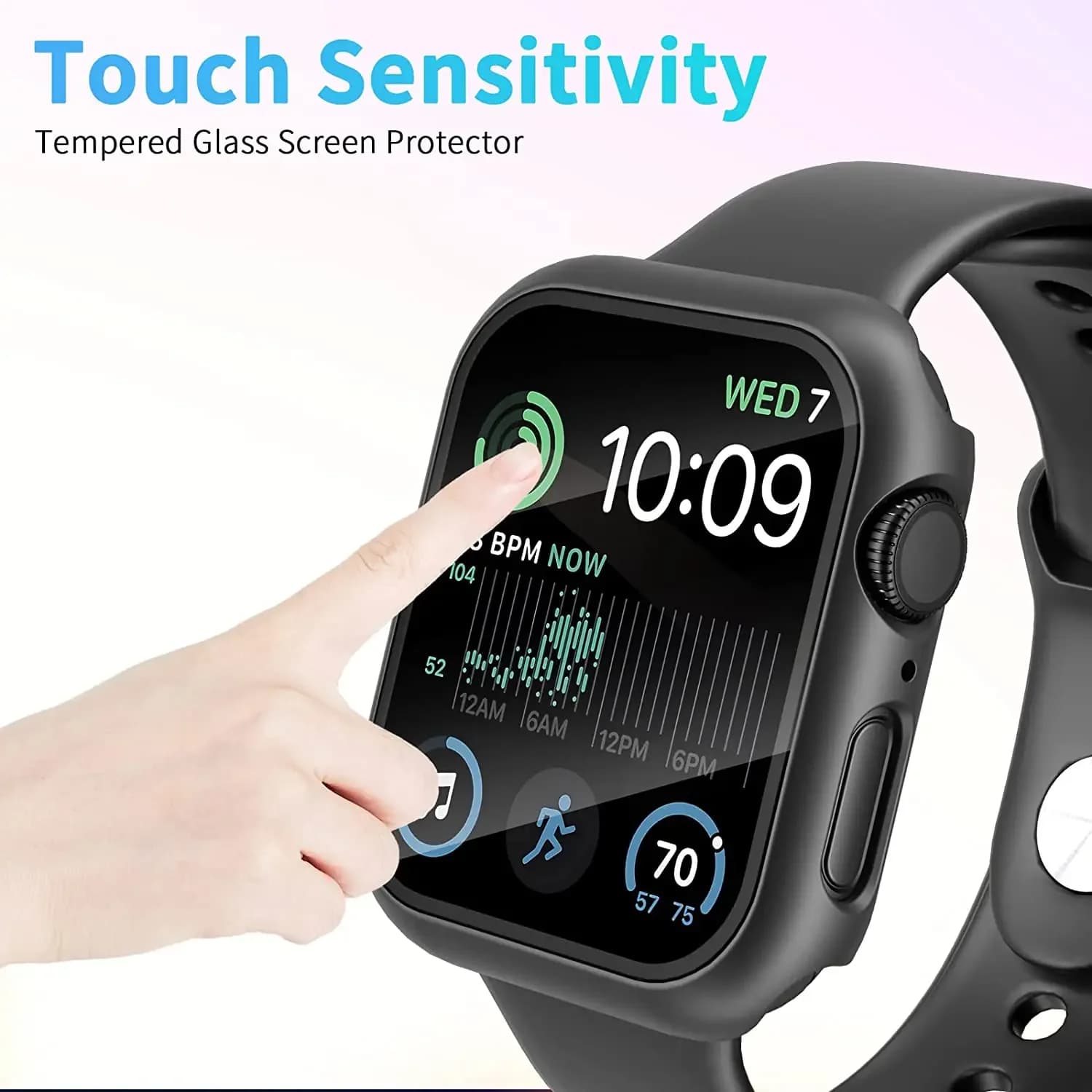 Coque et protection verre trempé pour Apple Watch Series 11 10 9 8 7 46mm - iWatch étanche