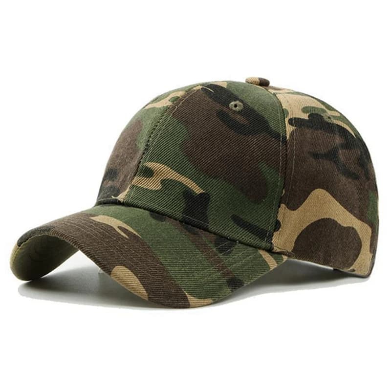 Casquette baseball camouflage coton été pêche unisexe anti-UV snapback ajustable sport