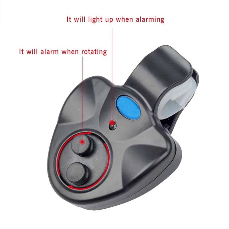 Alarme de touche LED pour canne à pêche - Détecteur sonore et lumineux sensible pour morsures de poissons