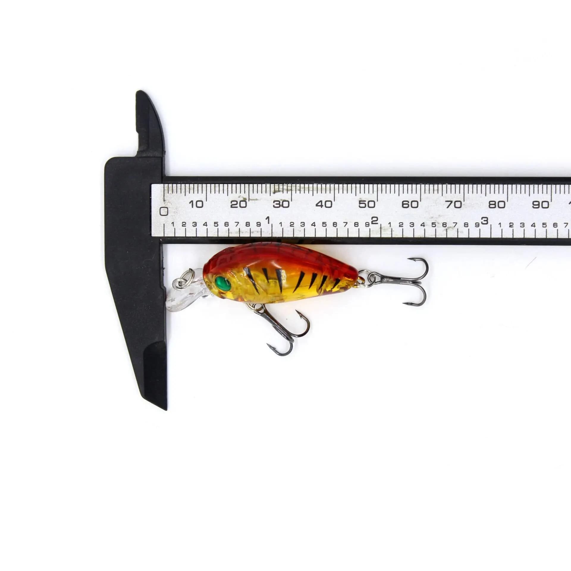 Leurre crankbait flottant 4,8 cm avec clochettes, appât plongeant pêche truite et perche