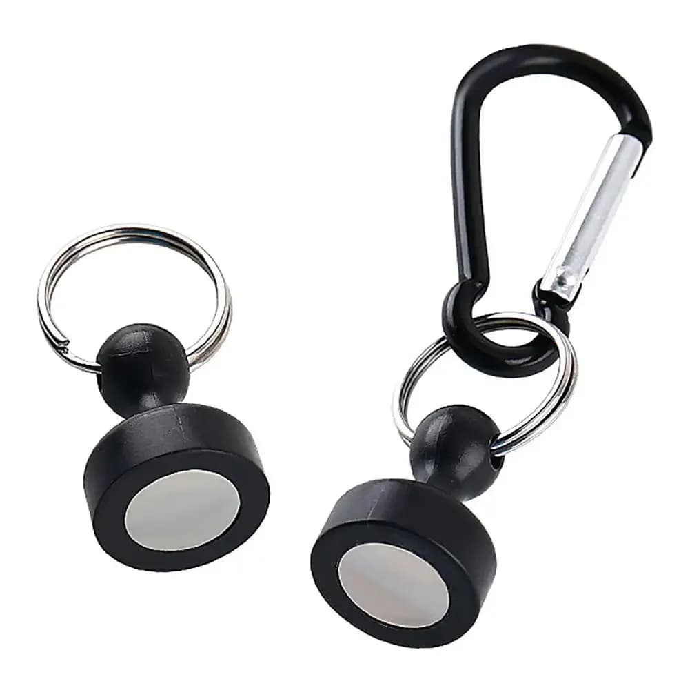 Mousqueton magnétique avec porte-clés pour pêche - Accessoire anti-chute pour matériel