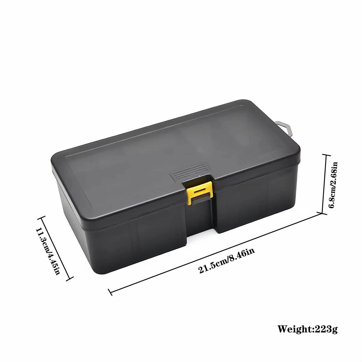Boîte de pêche étanche et durable double face pour leurres et appâts plastiques