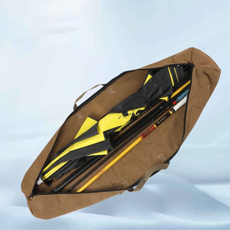 Grand sac pêche toile capacité maximale rangement cannes leurres étanche pliable extérieur