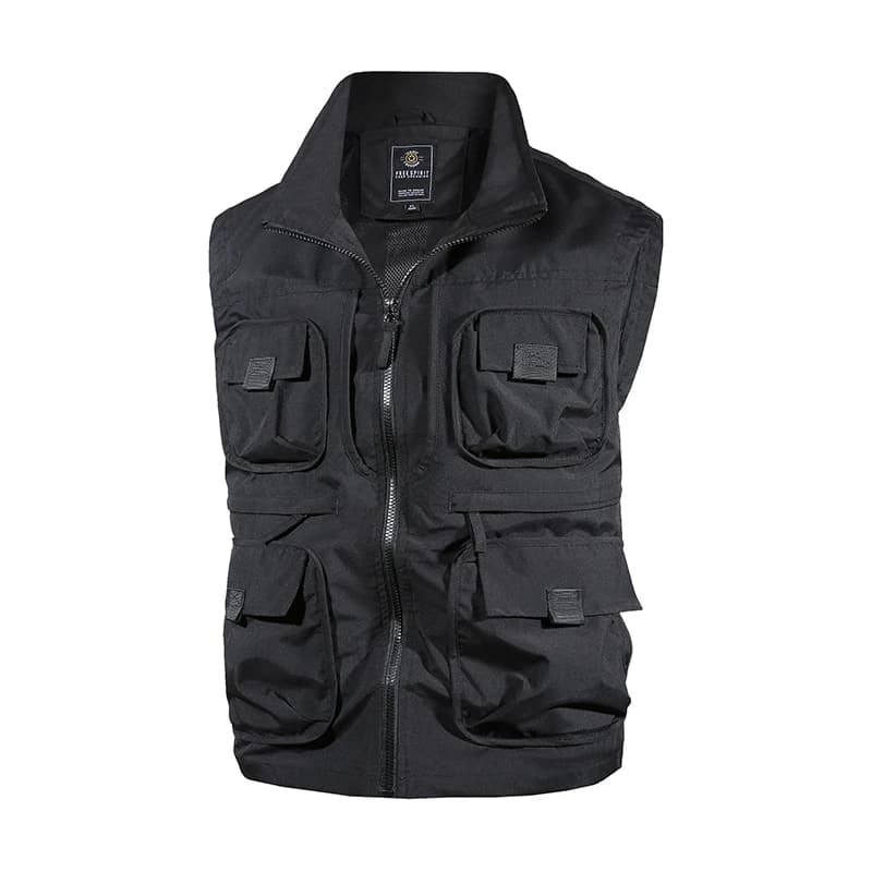 Veste sans manches homme multifonction pêche travail printemps automne respirante à poches multiples