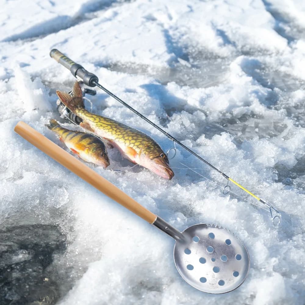 Pelle à glace FTK pour pêche blanche - Outil acier robuste pour casser et enlever la glace sur lacs gelés