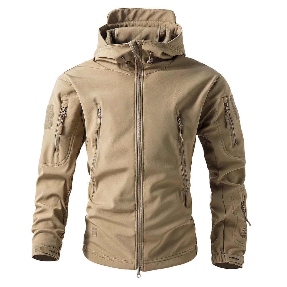 Veste softshell peau de requin homme - Imperméable sportive pour pêche en moto et activités outdoor