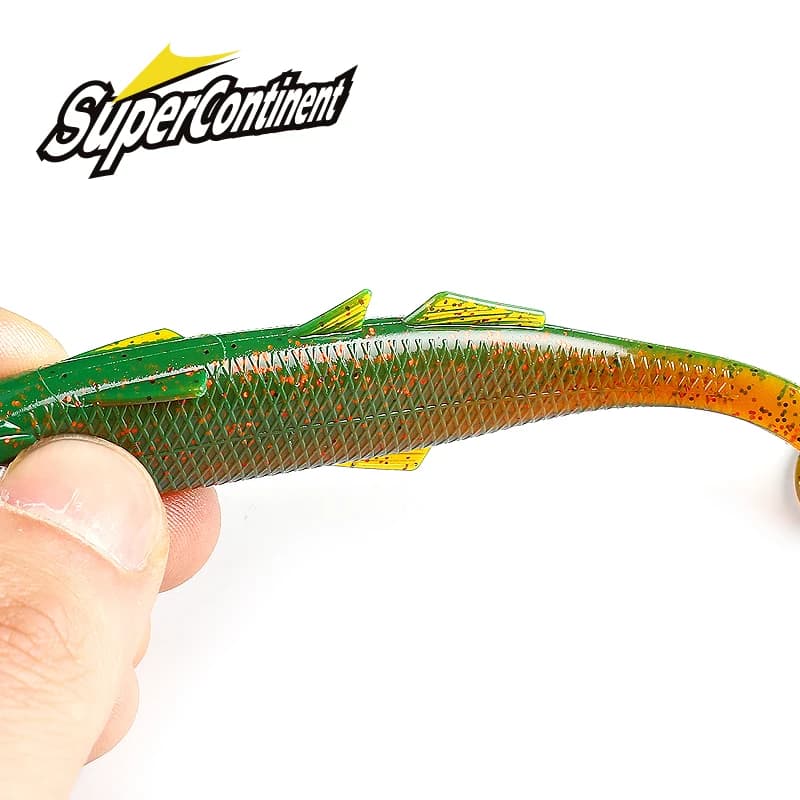 Leurres souples ShadTeez T-tail 5cm/7.5cm/12cm - Leurres 3D yeux pour sandre brochet prédateurs