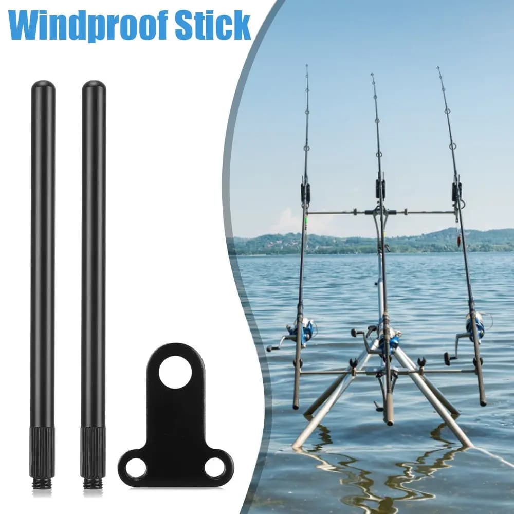 Barres anti-tangles en alliage aluminium pour pêche carpe - Supports anti-vent accessoires pêche