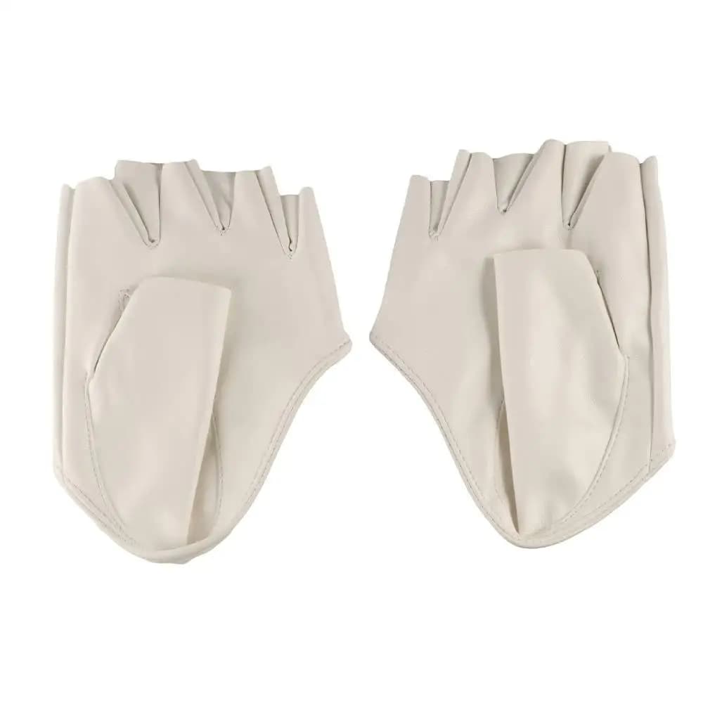 Gants demi-paume en cuir PU pour pêche, accessoires vêtements spectacle et manipulation précise équipement