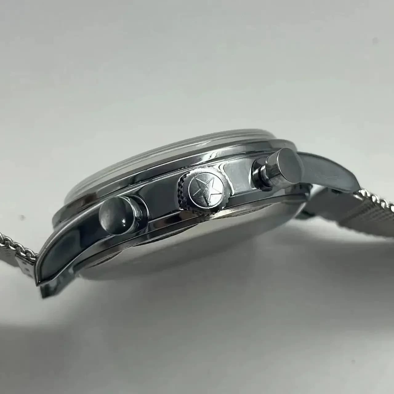 Montre automatique pilote vintage 1963 42mm étanche chronographe rétro pour homme pêche