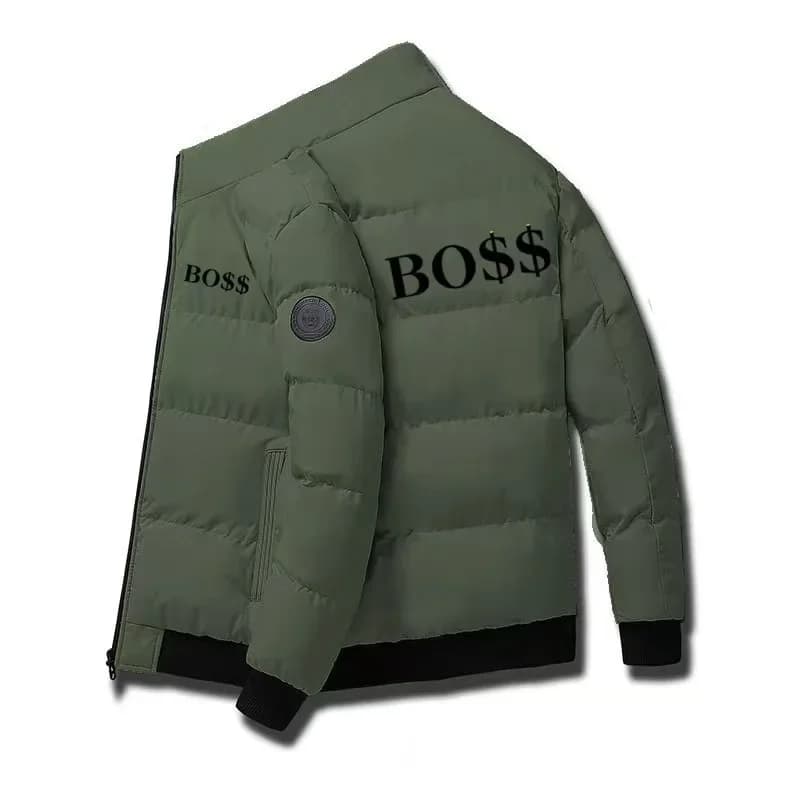Veste courte hiver homme brodée tête de tigre - Manteau épais style coréen mode jeunesse 2025