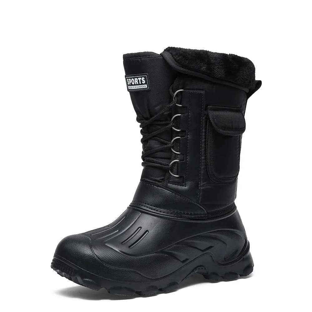Bottes hiver homme 2026 neige chaudes épaisses polaire imperméables pêche travail extérieur grandes tailles