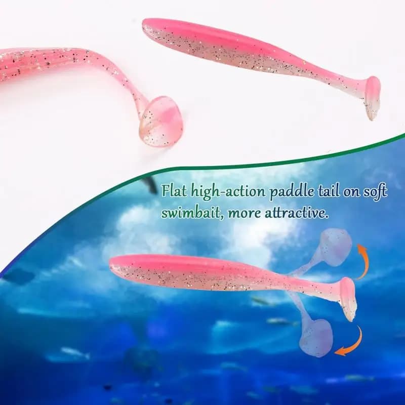 Kit 50/30/15 leurres souples - Set appâts silicone avec têtes plombées - Accessoires pêche leurres