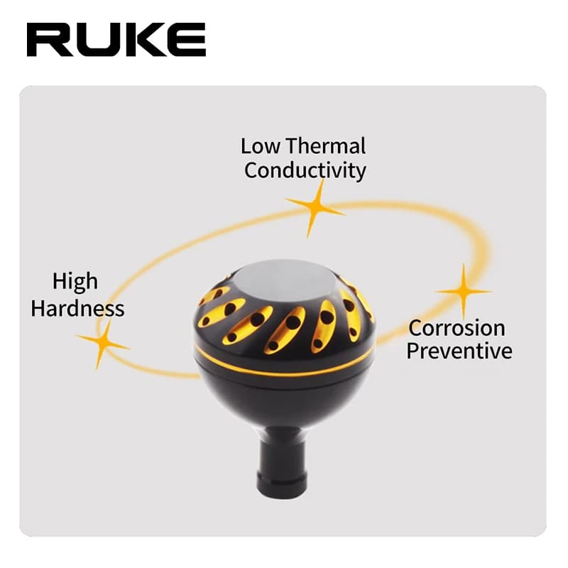 Poignée de moulinet Ruke pour Daiwa et Shimano - Knob 30mm avec 2 roulements et 4 rondelles - 14g