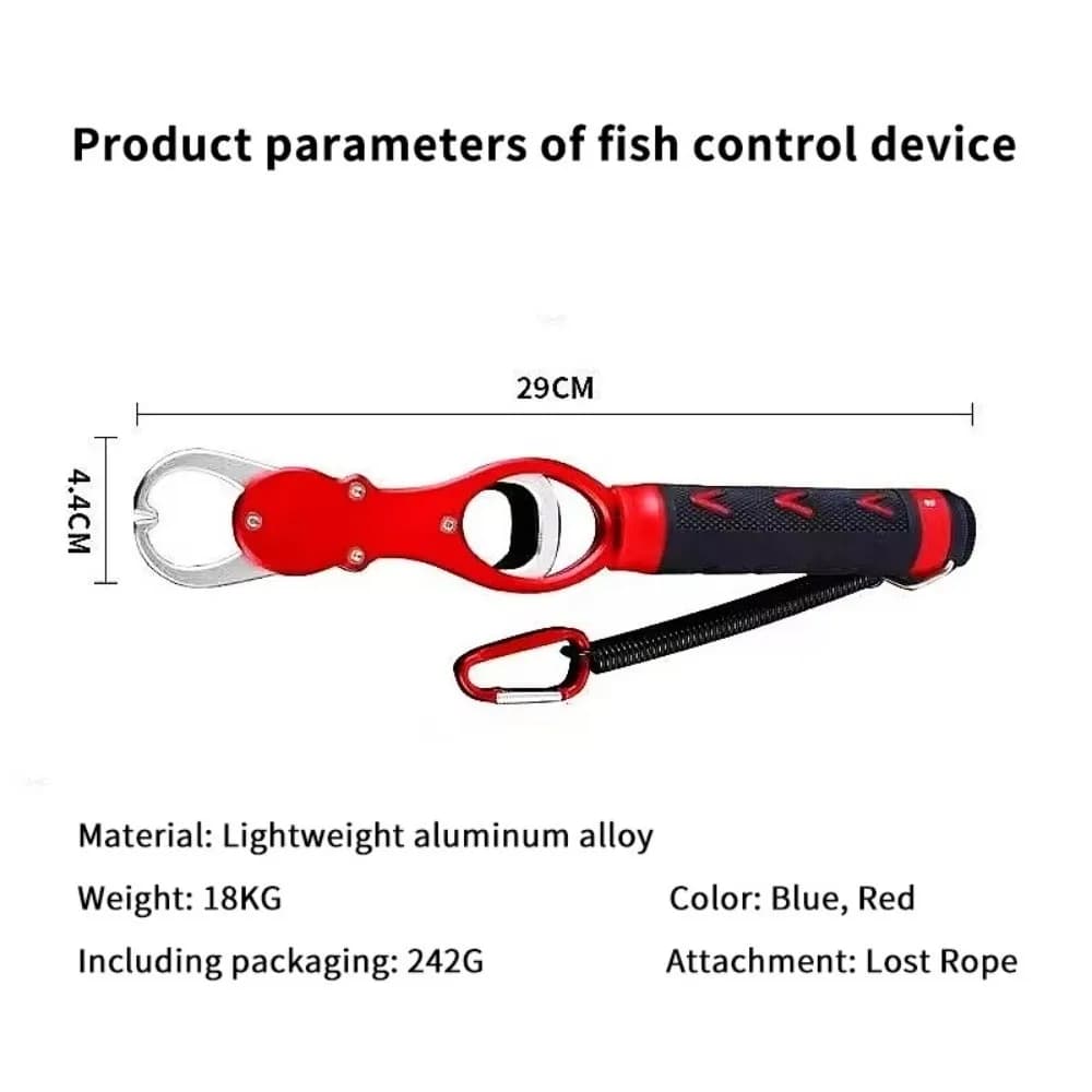 Pince à lèvres pour poisson en alliage d'aluminium - Grippe-fish étanche avec balance intégrée et anti-rouille