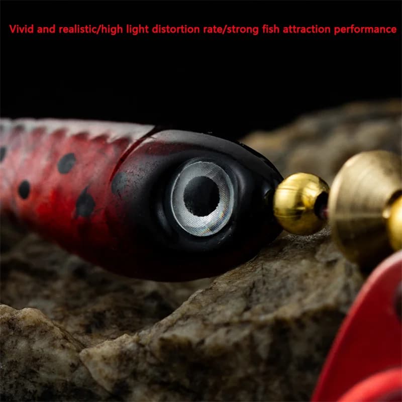 Leurre métal tournant 7cm 9.1g - Spinner avec sequins pour brochet, sandre et perche