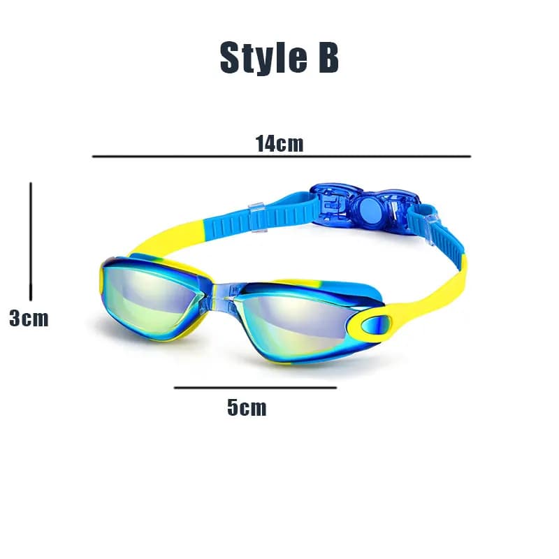 Lunettes de natation enfants JSJM anti-buée UV étanches silicone cadeau garçons filles