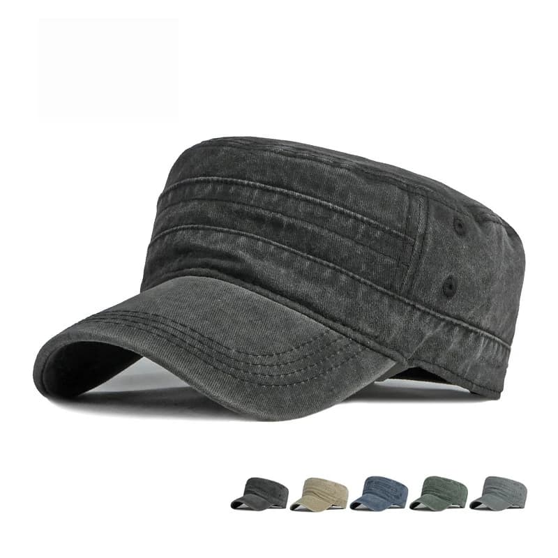 Casquette été pêche armée visière courte homme femme coton lavé soleil