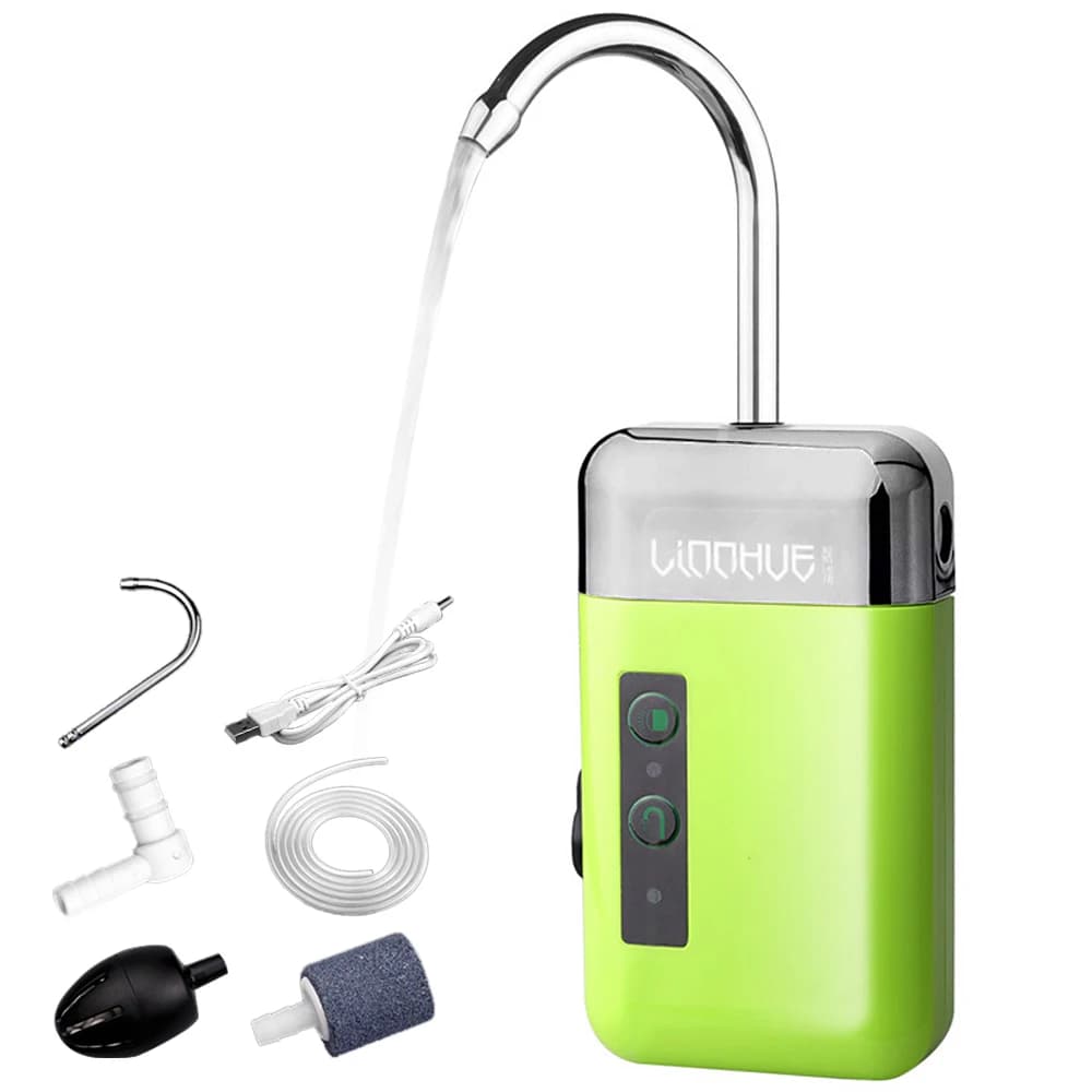 Pompe Eau Air Oxygène Multifonction Rechargeable - Accessoire Pêche avec Capteur pour Matériel de Pêche