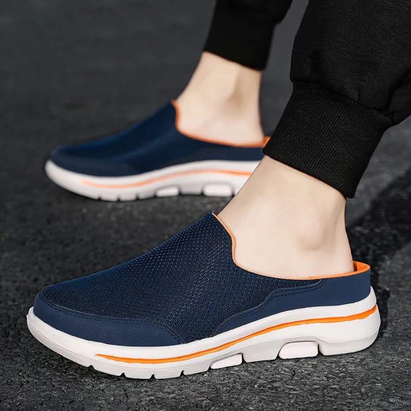 Chaussons d'intérieur homme été 2024 épais respirables pour la maison chaussures de marche couple