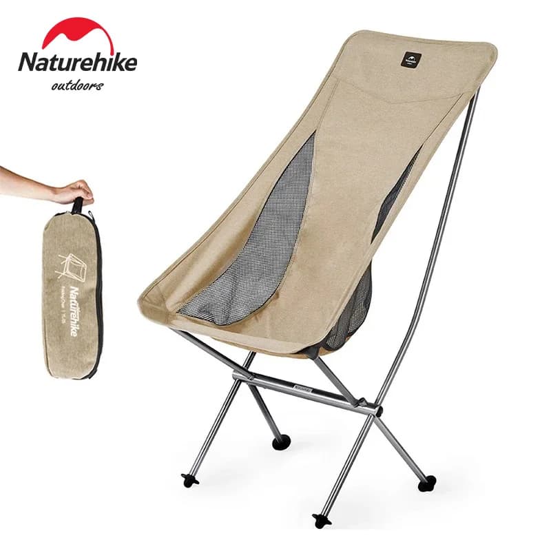 Chaise de pêche pliante Naturehike L04 ultralégère aluminium - Siège lune camping portable