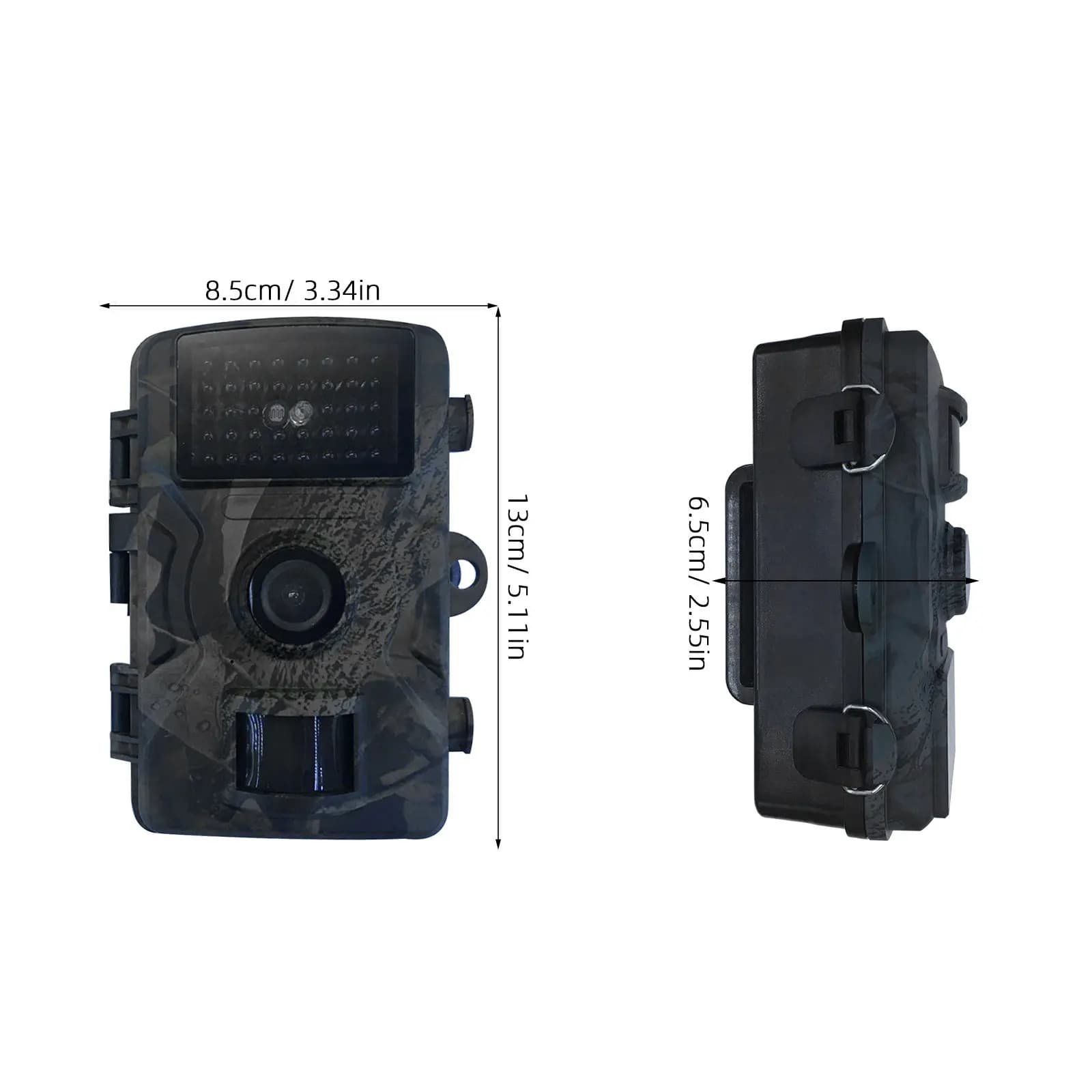 Caméra de chasse 12MP 1080P étanche 26 LEDs IR déclenchement PIR 0.8s surveillance cour jardin