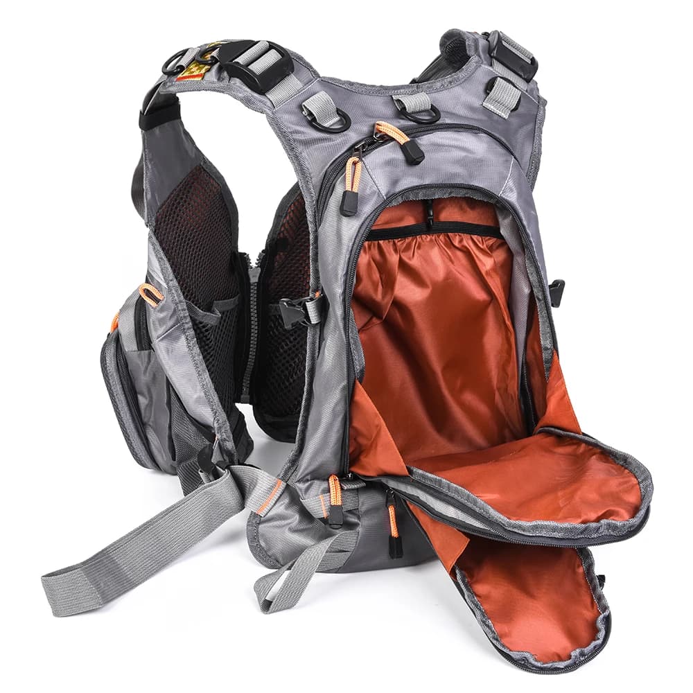 Veste de pêche fly multifonction respirante FX Mesh avec rangements séche rapide et porte leurres