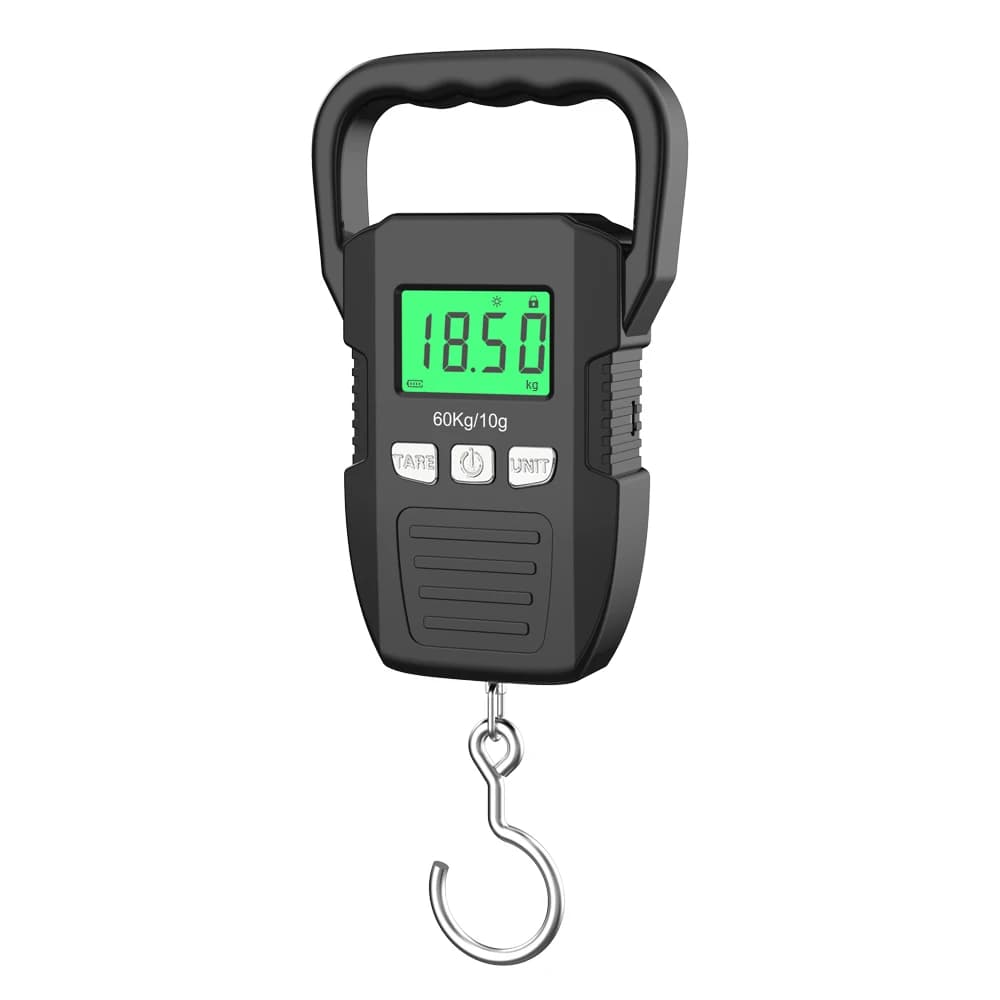 Balance pêche numérique portable 60kg 10g - Pèse-bagages électronique à accrocher avec chargeur USB